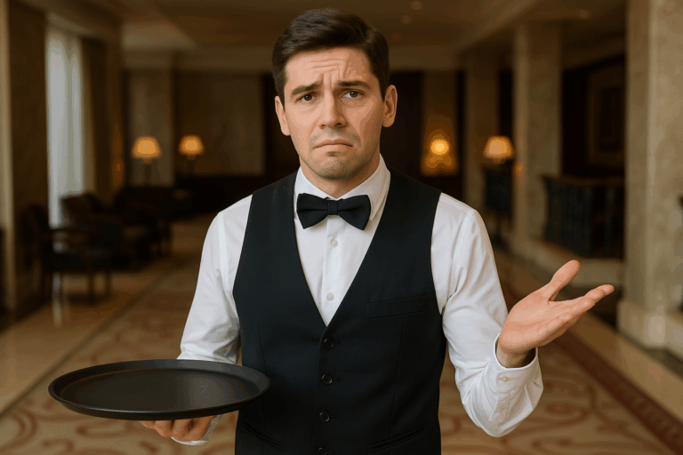 Cuando tu camarero no sabe por qué tu hotel es especial
