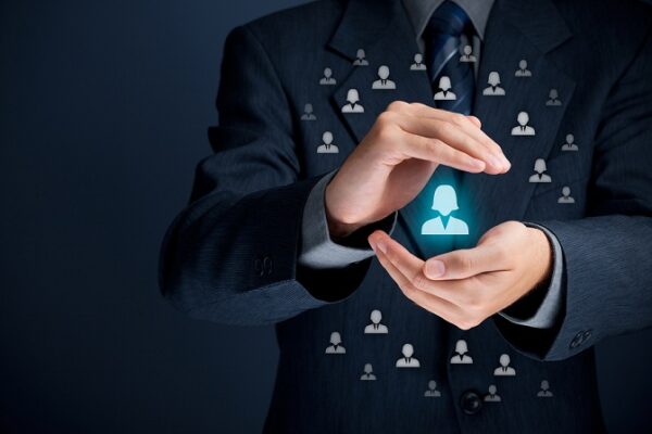 Patron feminism; female customer care protection customer personalization individual customer CRM social customer service customer retention customer relationship care for employees marketing niche segmentation concepts.