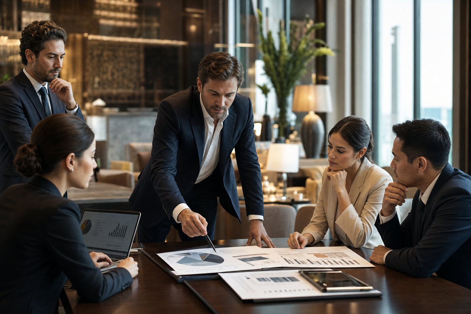 Evaluate before acting concept for hotel decision-making